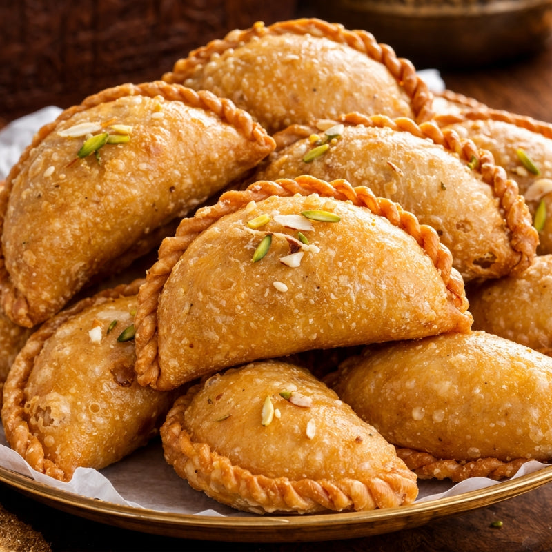 Kajjikayalu (Andhra Style Sweet Karanji / Gujiya)