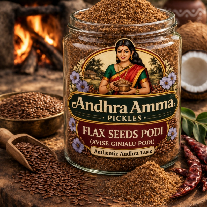 Avise Ginjalu Podi (Flaxseed Powder – Andhra Style)