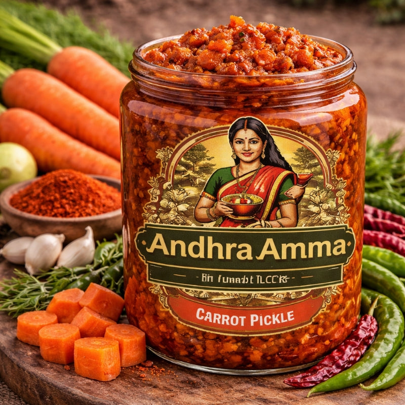 Carrot Pickle (Andhra Style Homemade)