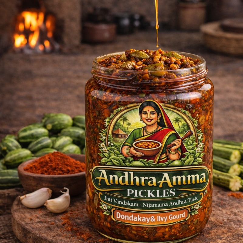 Dondakaya Pickle (Ivy Gourd – Andhra Style)