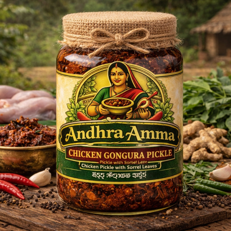Chicken Gongura Pickle (Gongura Kodi Pachadi)