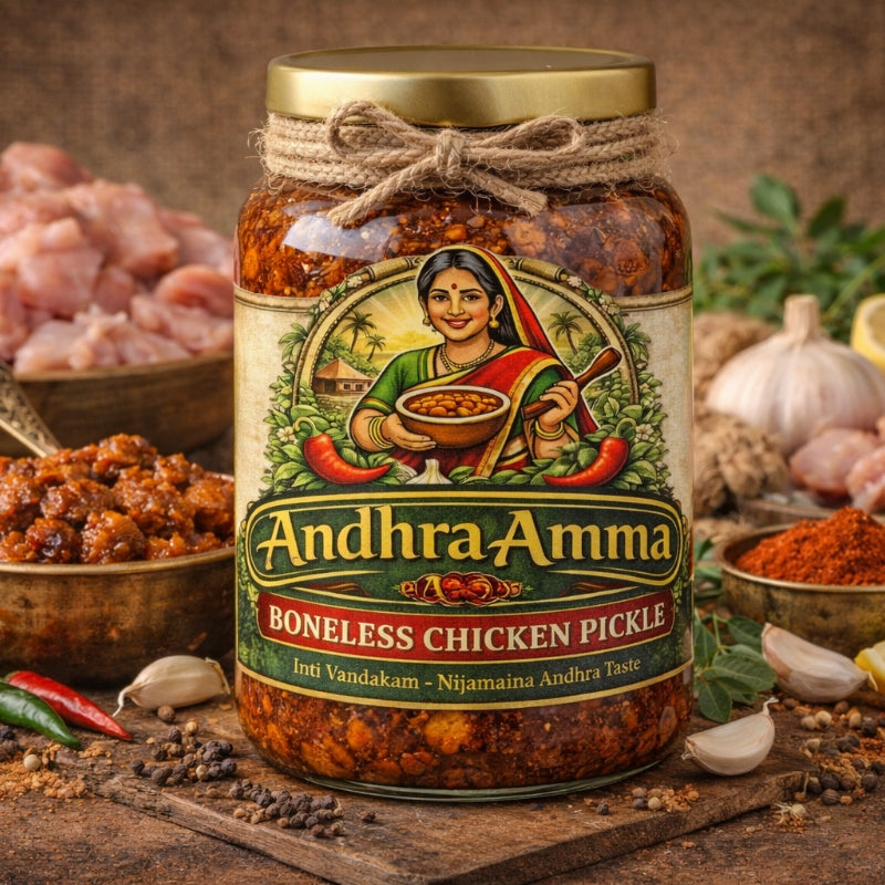 Boneless Chicken Pickle – Andhra Style Homemade