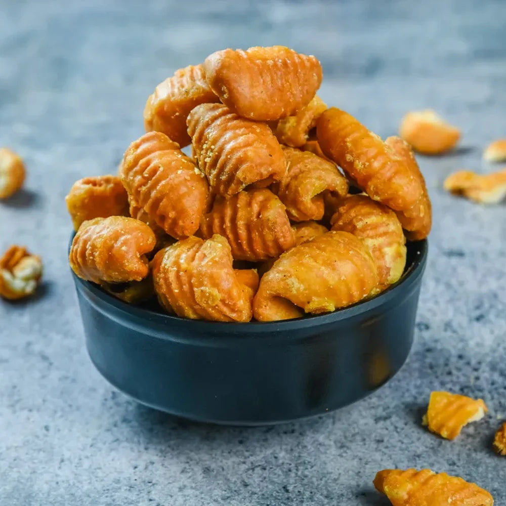 Bellam Gavvalu (Andhra Style Jaggery Sweet Shells)
