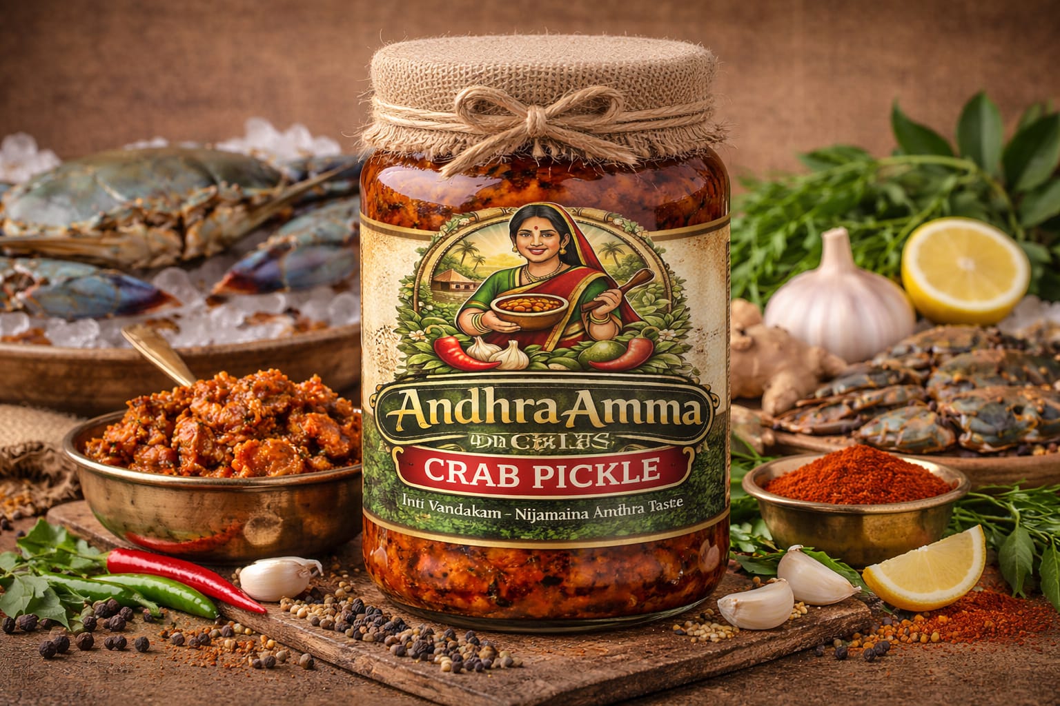 Crab Pickle (Pithalu) – Andhra Style