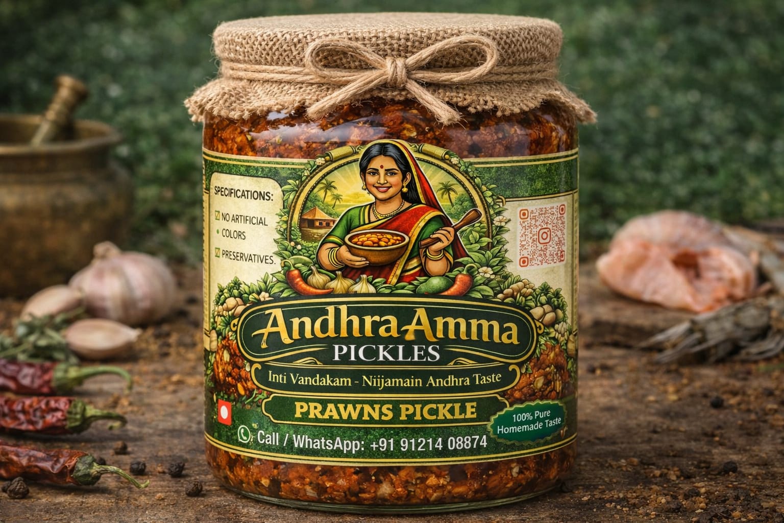 Prawns Pickle (Royyalu) – Andhra Style