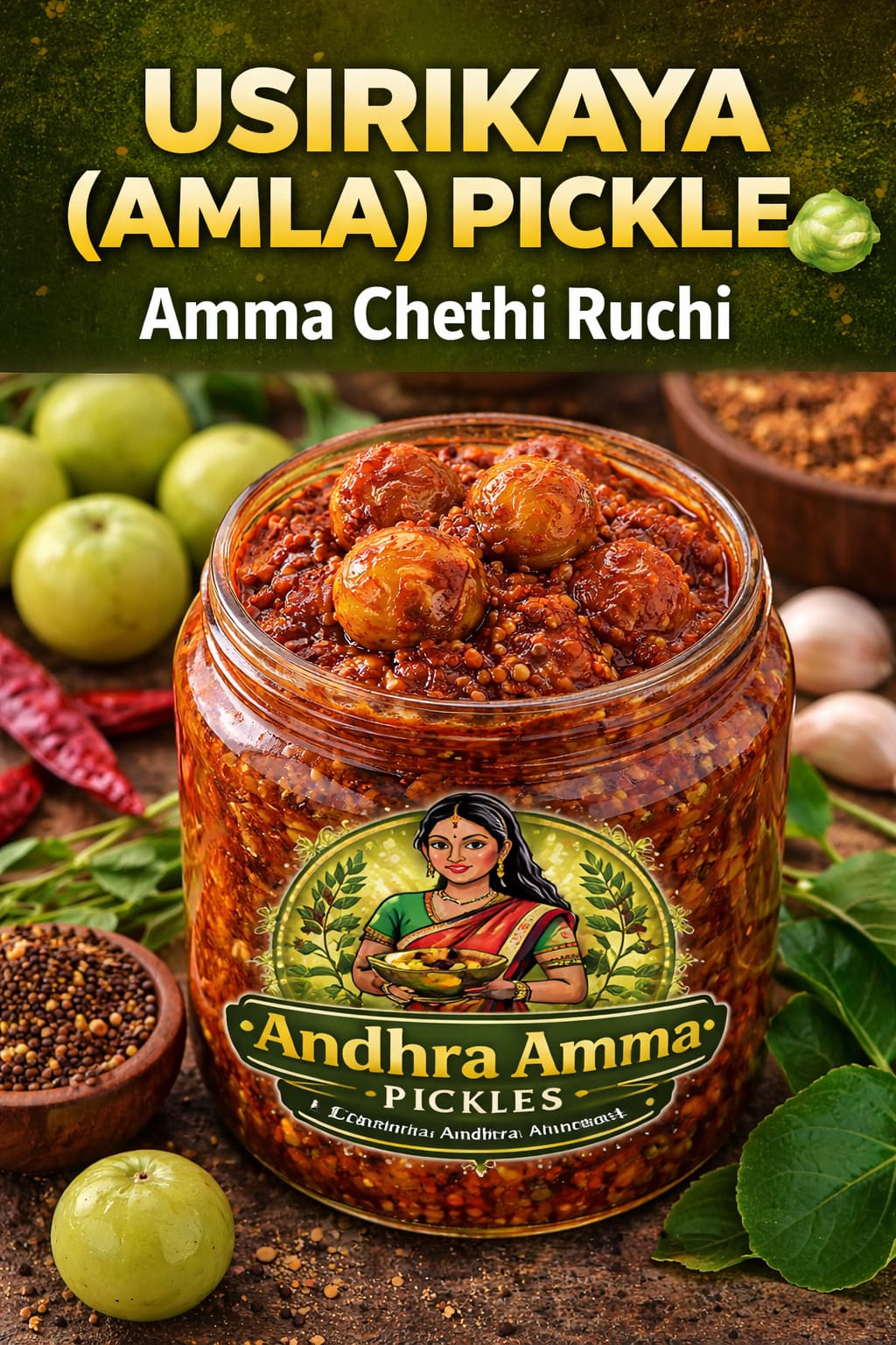Usirikaya Pickle (Amla Pickle – Andhra Style)