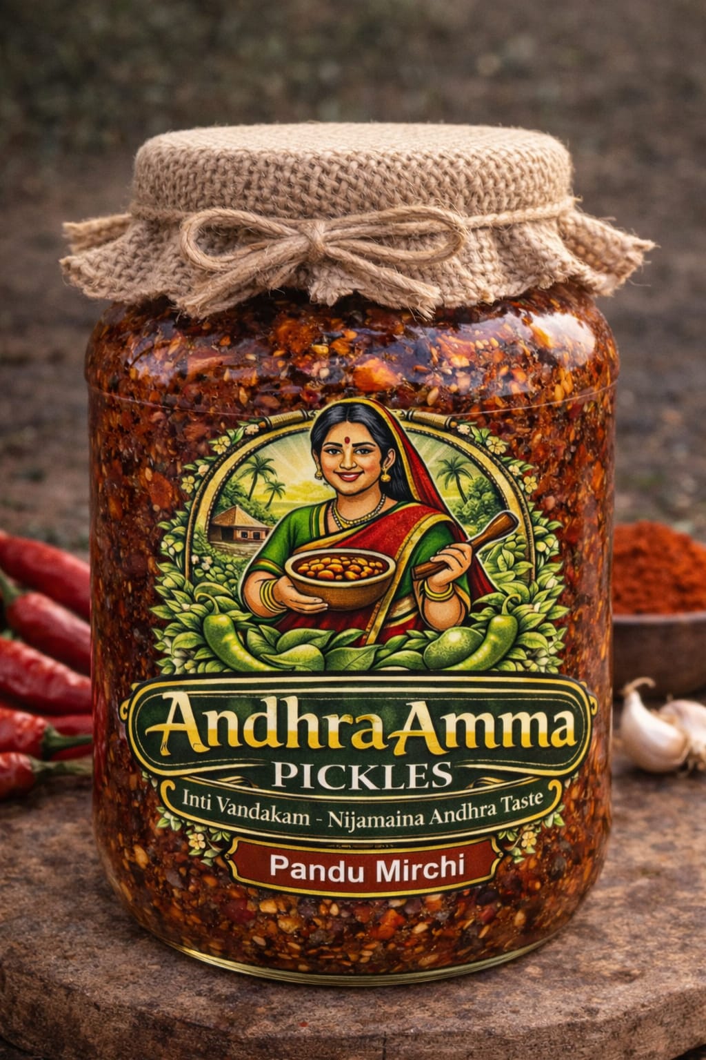Pandu Mirchi Pickle (Red Chilli – Andhra Style)