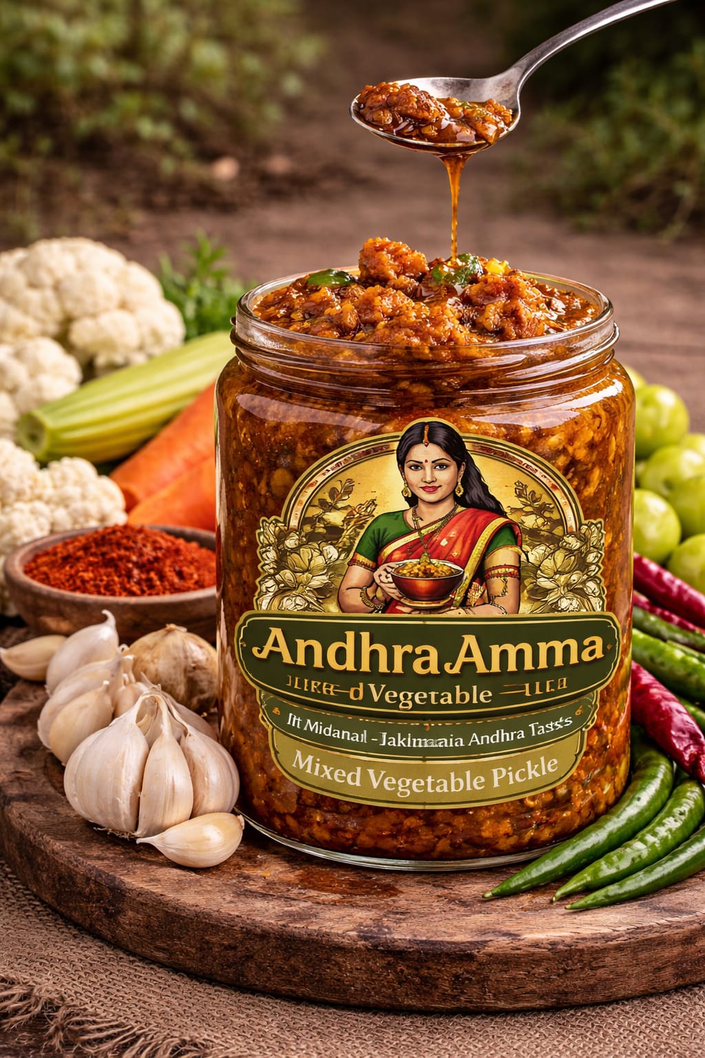 Mixed Vegetable Pickle (Andhra Style Homemade)