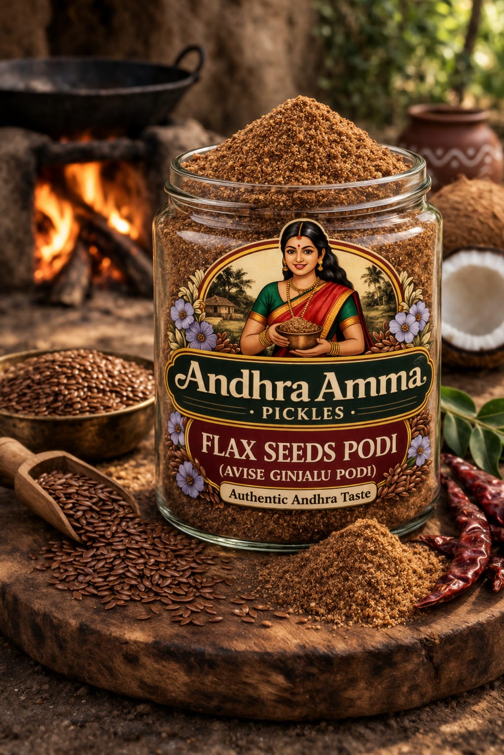 Avise Ginjalu Podi (Flaxseed Powder – Andhra Style)