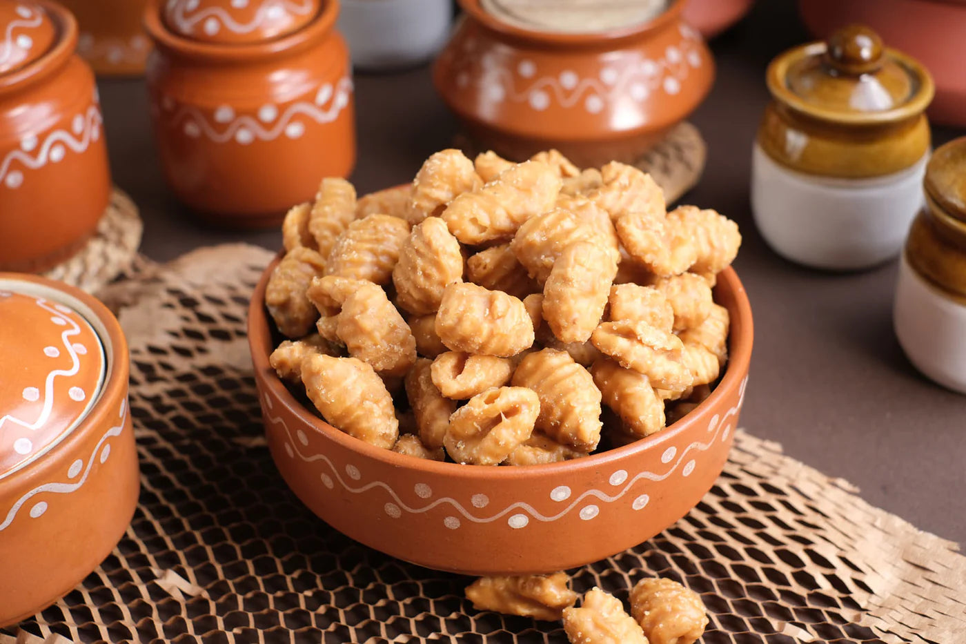 Bellam Gavvalu (Andhra Style Jaggery Sweet Shells)