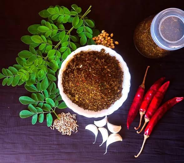 Munagaku Podi (Drumstick Leaves Powder – Andhra Style)